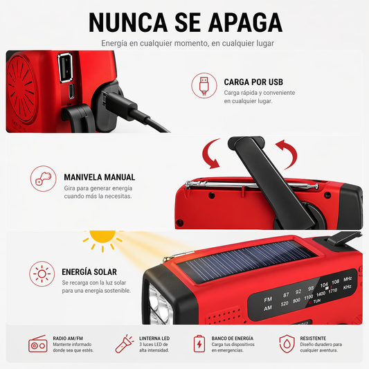 Radio multifunción solar